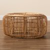 Baxton Studio 30 W, 30 L, 15 H, Natural Rattan Top, Natural Brown 219-12702-ZORO